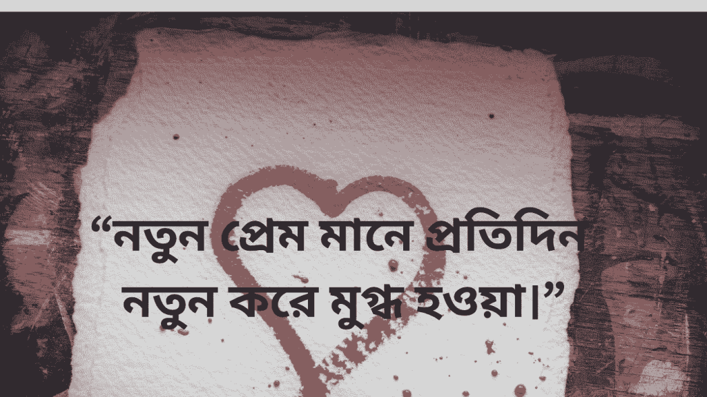 notun prem mane potity din notun kore mugdo howa
